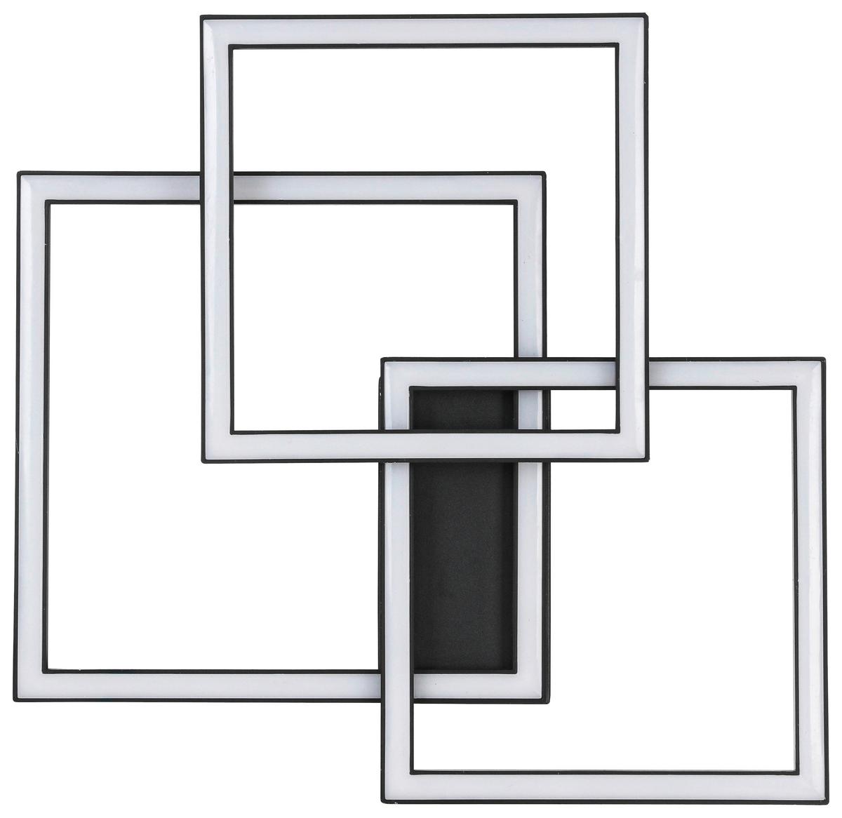 Stropné LED svietidlo Timre TIMRE - čierna, Modern, kov/plast (45,3/43,5/7,3cm) - Mömax