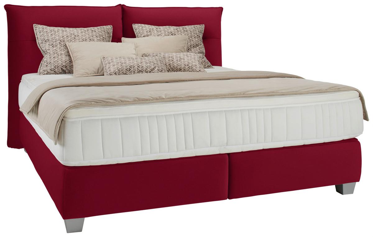 Posteľ boxspring Fog 180x200cm,červená - strieborná/červená, textil/plast (180/200cm) - Premium Living