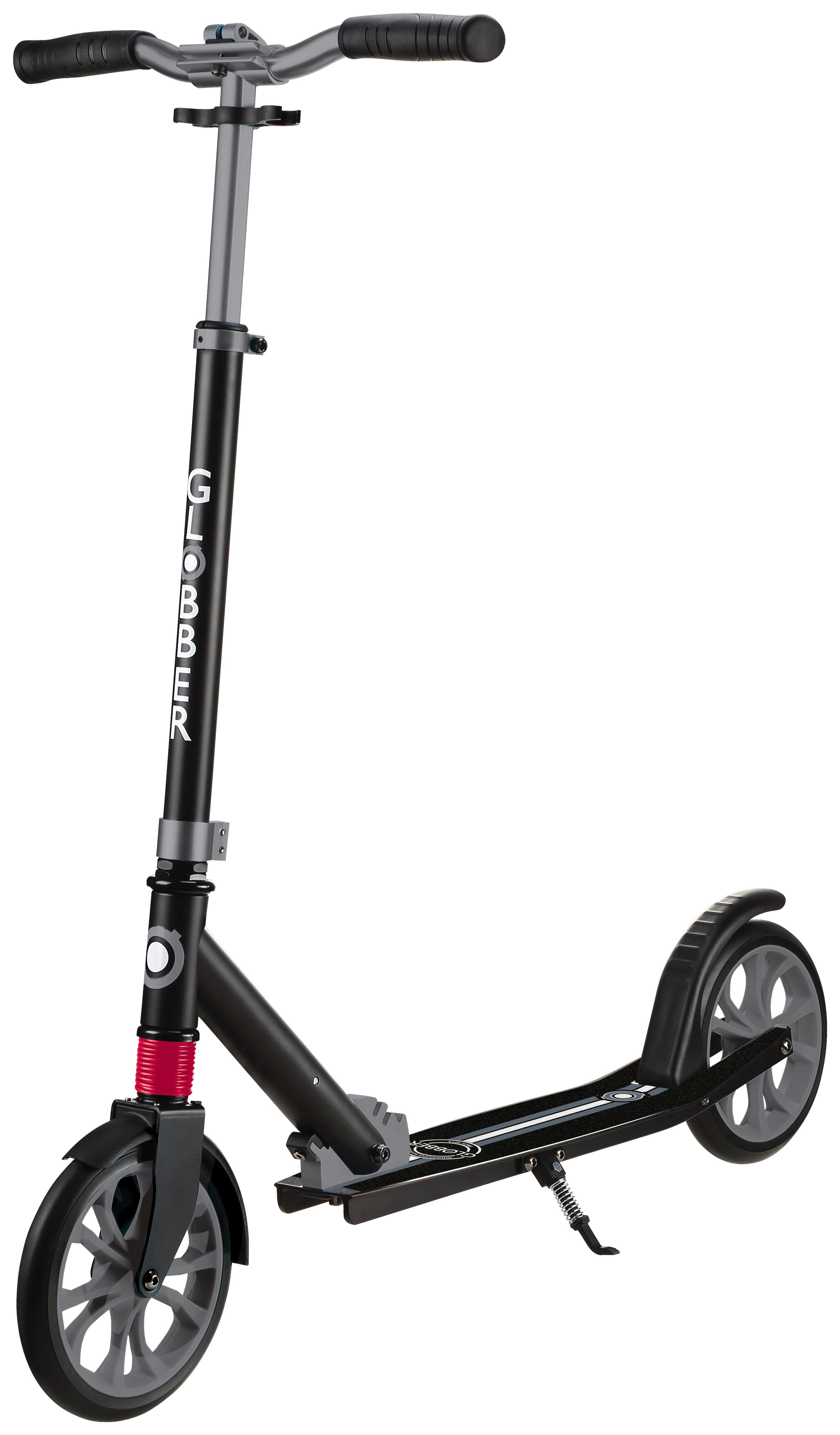 Scooter Globbernl Grau/Schwarz Ø 205 mm, klappbar - Schwarz/Grau, Basics, Metall (89/45/108cm)