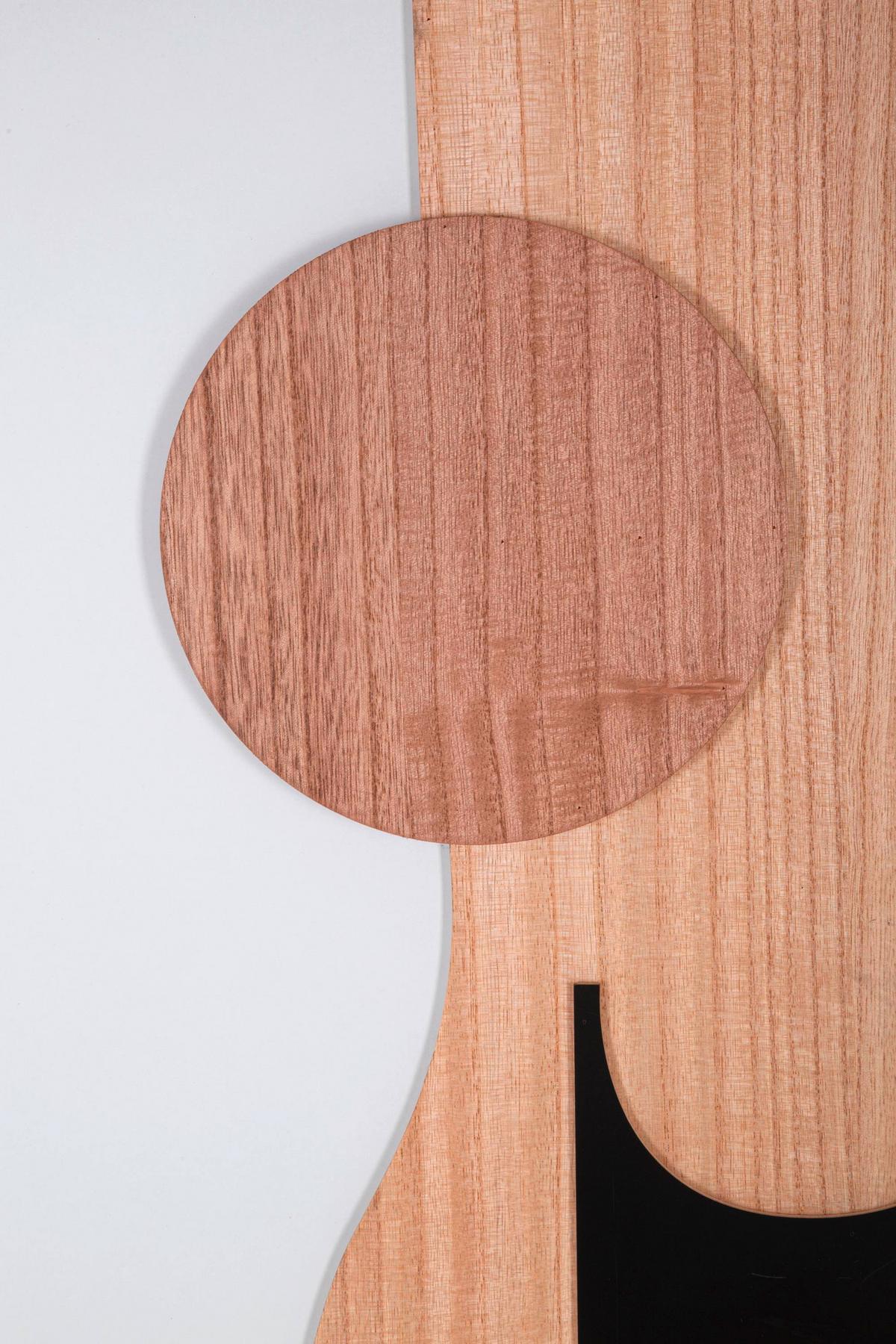 Wanddeko Astry B Naturfarbe/schwarz/weiß B:60cm - Schwarz/Naturfarben, Basics, Holzwerkstoff (60/80/2cm)