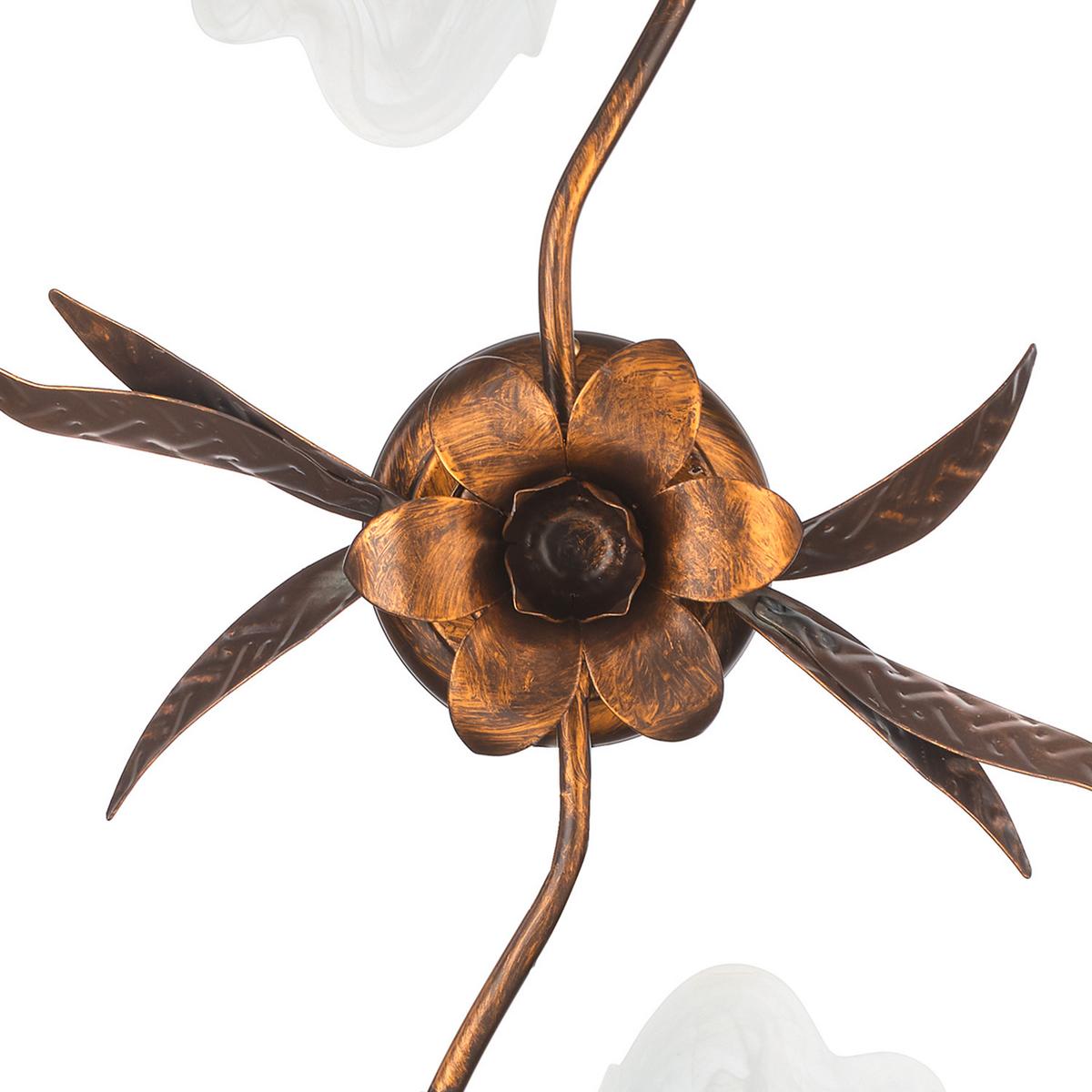 Deckenleuchte 4240/Pl2 - Bronzefarben, KONVENTIONELL, Glas/Metall (55/40/18cm)