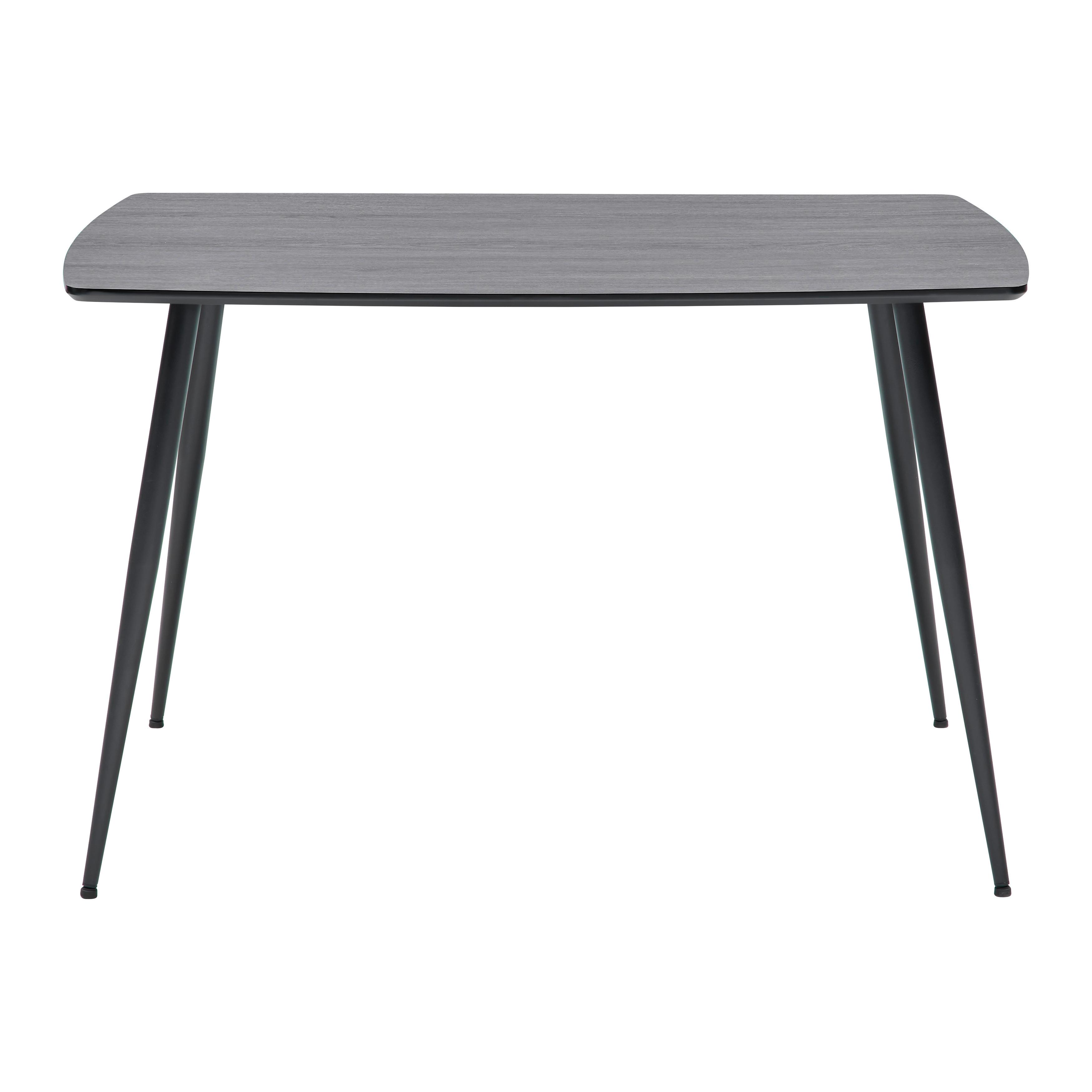 Jedálenský stôl ADAM 120x80 cm - čierna/sivá, Basics, kov/kompozitné drevo (120/80/75cm) - Mömax