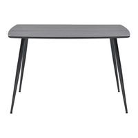 Jedálenský stôl ADAM 120x80 cm - čierna/sivá, Basics, kov/kompozitné drevo (120/80/75cm) - Mömax