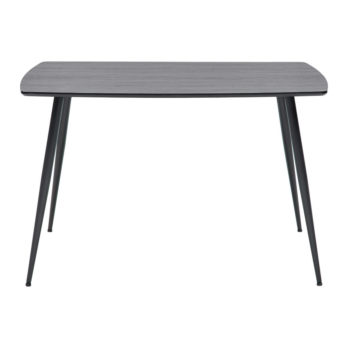 Jedálenský stôl ADAM 120x80 cm - čierna/sivá, Basics, kov/kompozitné drevo (120/80/75cm) - Mömax