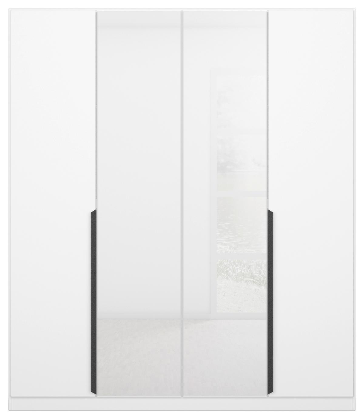 Drehtürenschrank Artemix 181 Cm Weiß - Weiß Hochglanz/Weiß, MODERN, Glas/Holzwerkstoff (181/210/54cm) - Rauch Möbel