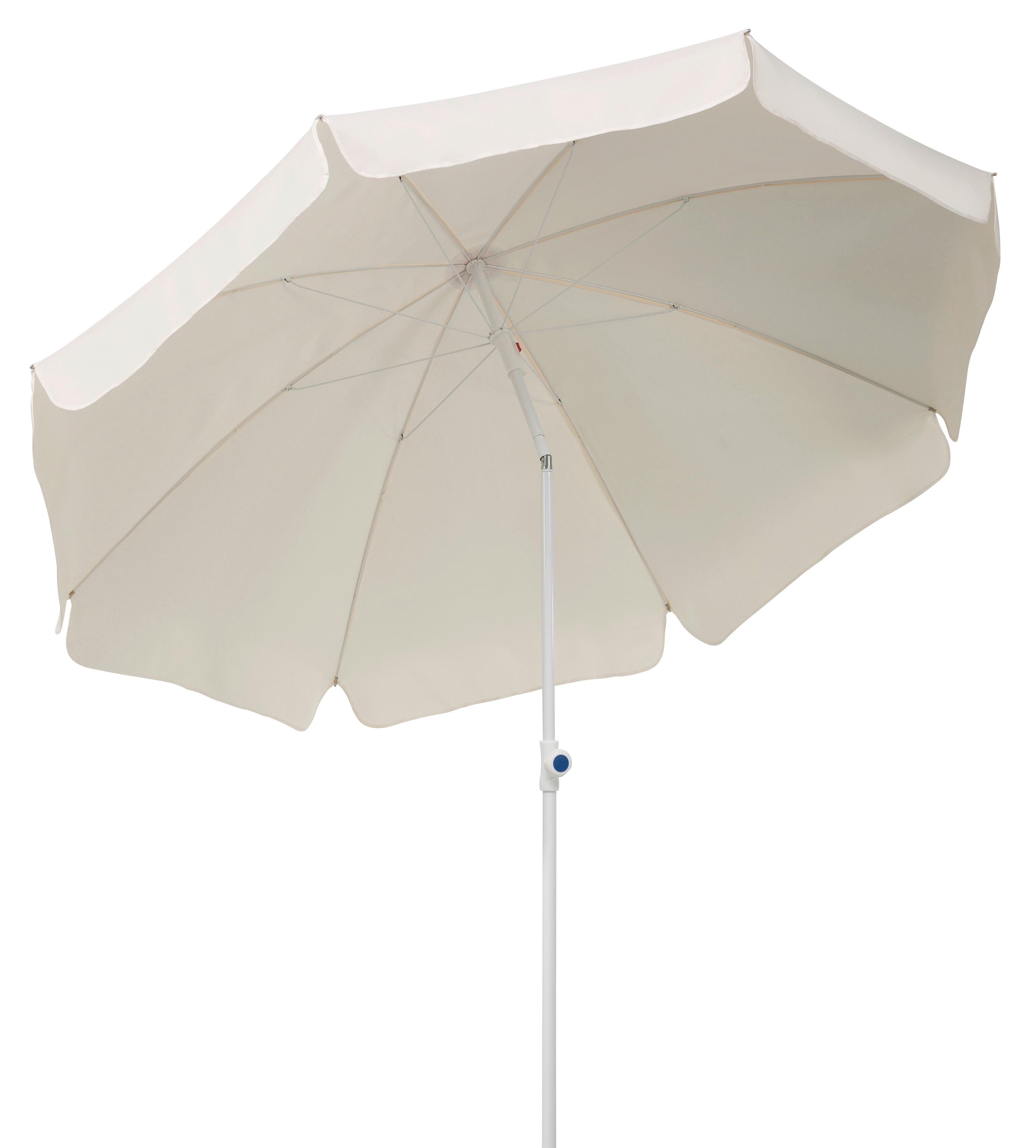 Sonnenschirm 240x230x240 cm Naturfarben - Naturfarben/Weiß, Basics, Textil/Metall (240/230/240cm) - Schneider