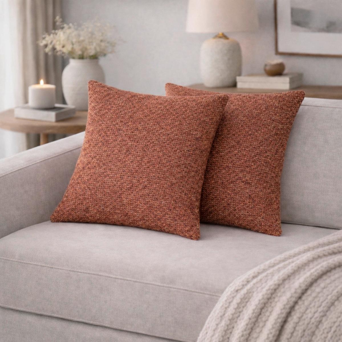 Kissenhüllen-Set Fjella - Terracotta, Basics, Textil (40/40cm)