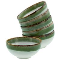 Dipschalenset 6 -Teilig. Cascade Steinzeug: Weiß/Grün - Weiß/Grün, Design, Keramik - Creatable