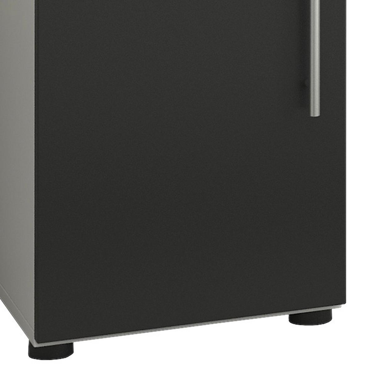 Midischrank Flandu B: 31 Cm Schwarz/weiß - Schwarz/Weiß, KONVENTIONELL, Holzwerkstoff (31/93/30cm) - MID.YOU