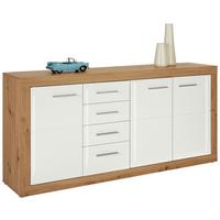 ŠIROKÁ KOMODA MALTA  -EXKLUSIV- - bílá/barvy dubu, Konvenční, kompozitní dřevo/plast (179/86/40cm) - Mömax