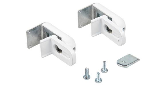 Klemmträger Weiß Kunststoff /metall 2er-Set, Ohne Bohren - Weiß, KONVENTIONELL, Kunststoff/Metall (2/3/4cm) - Ondega