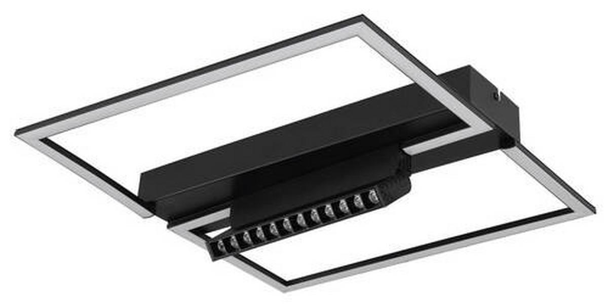 LED-Deckenleuchte 48462-42 - Opal/Schwarz, Design, Kunststoff/Metall (42/42/11cm) - Globo