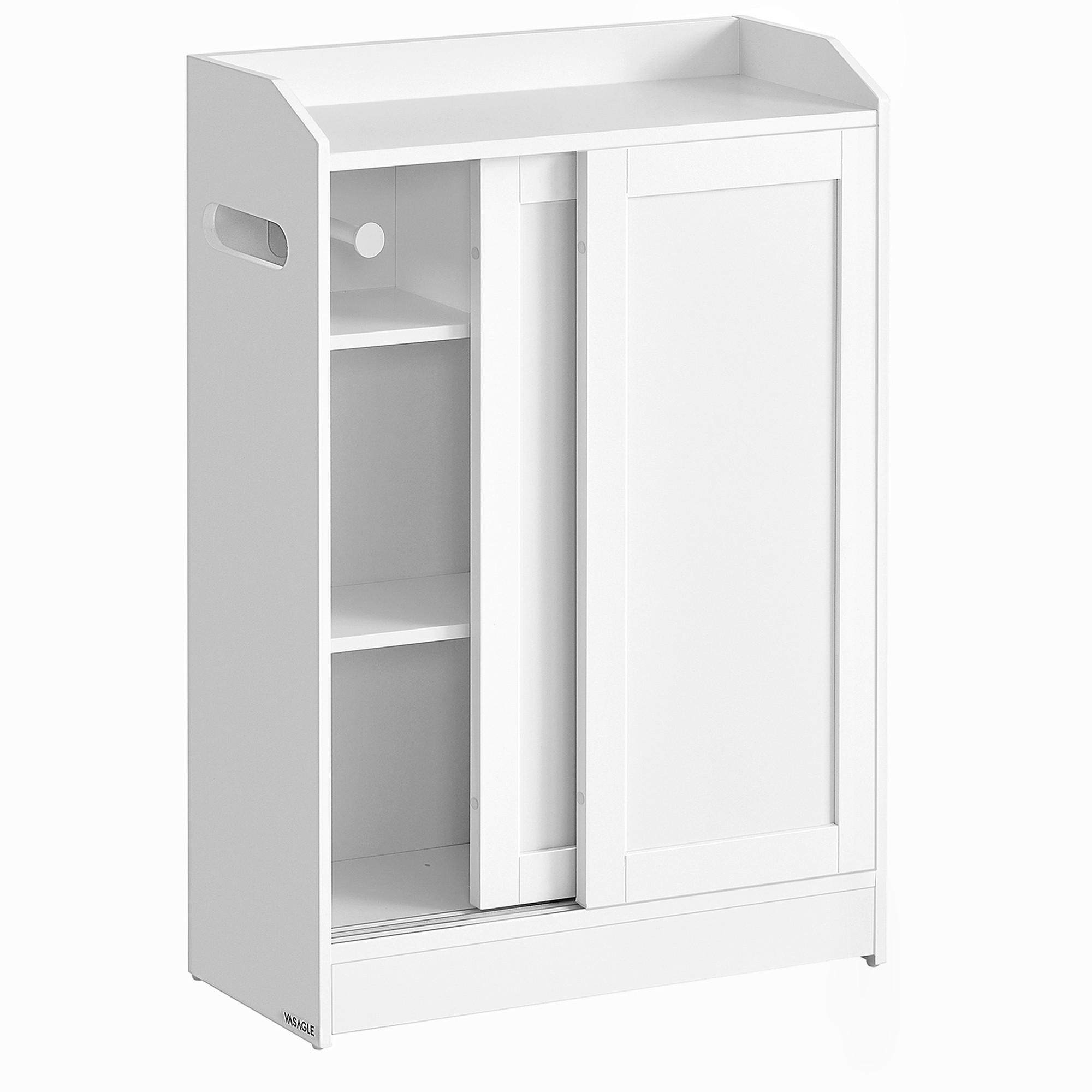 Midischrank Bathroom Cabinet - Weiß, MODERN, Holzwerkstoff/Metall (60/80/20cm) - MID.YOU