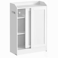 Midischrank Bathroom Cabinet - Weiß, MODERN, Holzwerkstoff/Metall (60/80/20cm) - MID.YOU