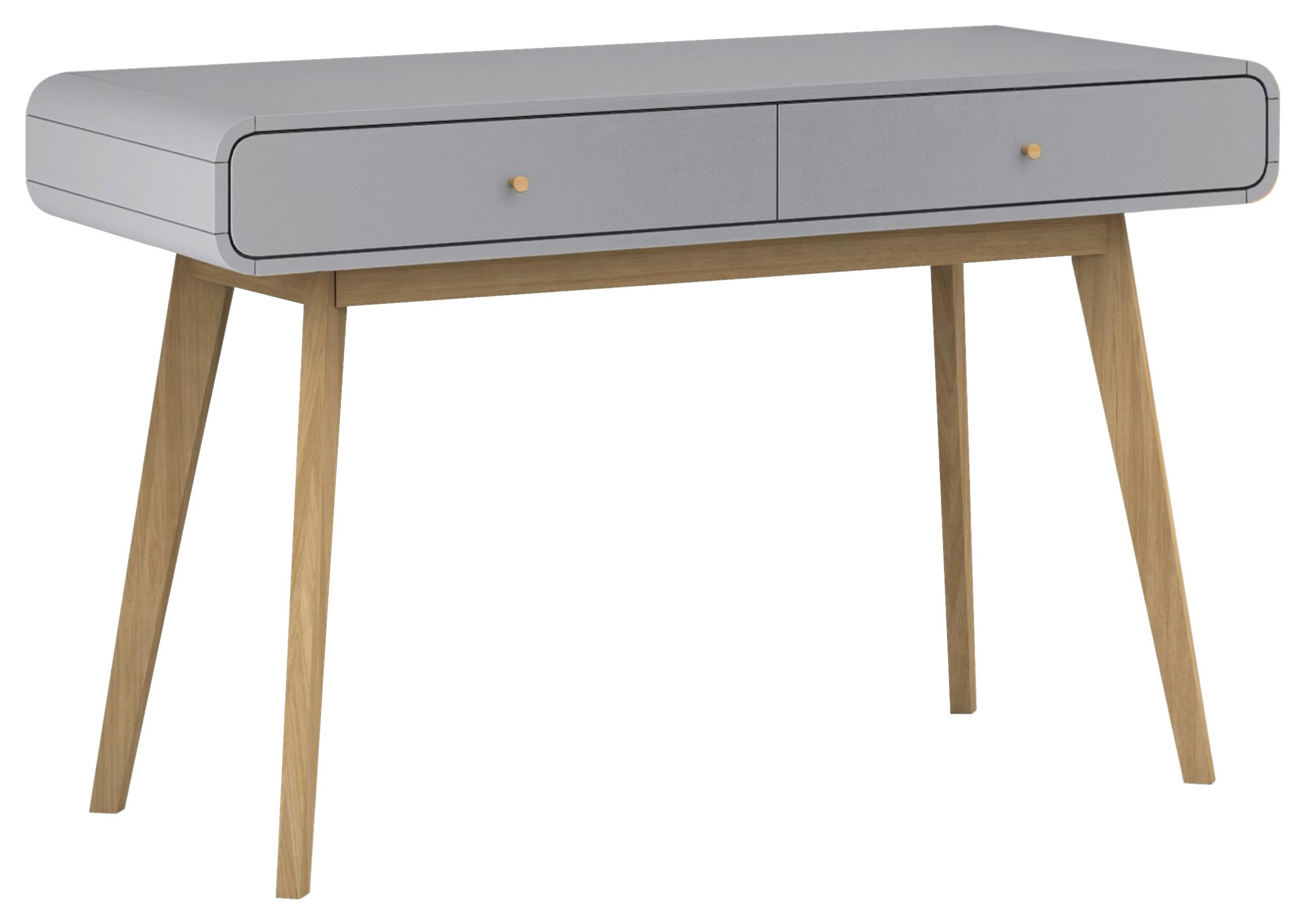 Schreibtisch Cassie Grau/Eichefarben L: 120cm - Eichefarben/Grau, Design, Holzwerkstoff (120/79/50cm) - MID.YOU