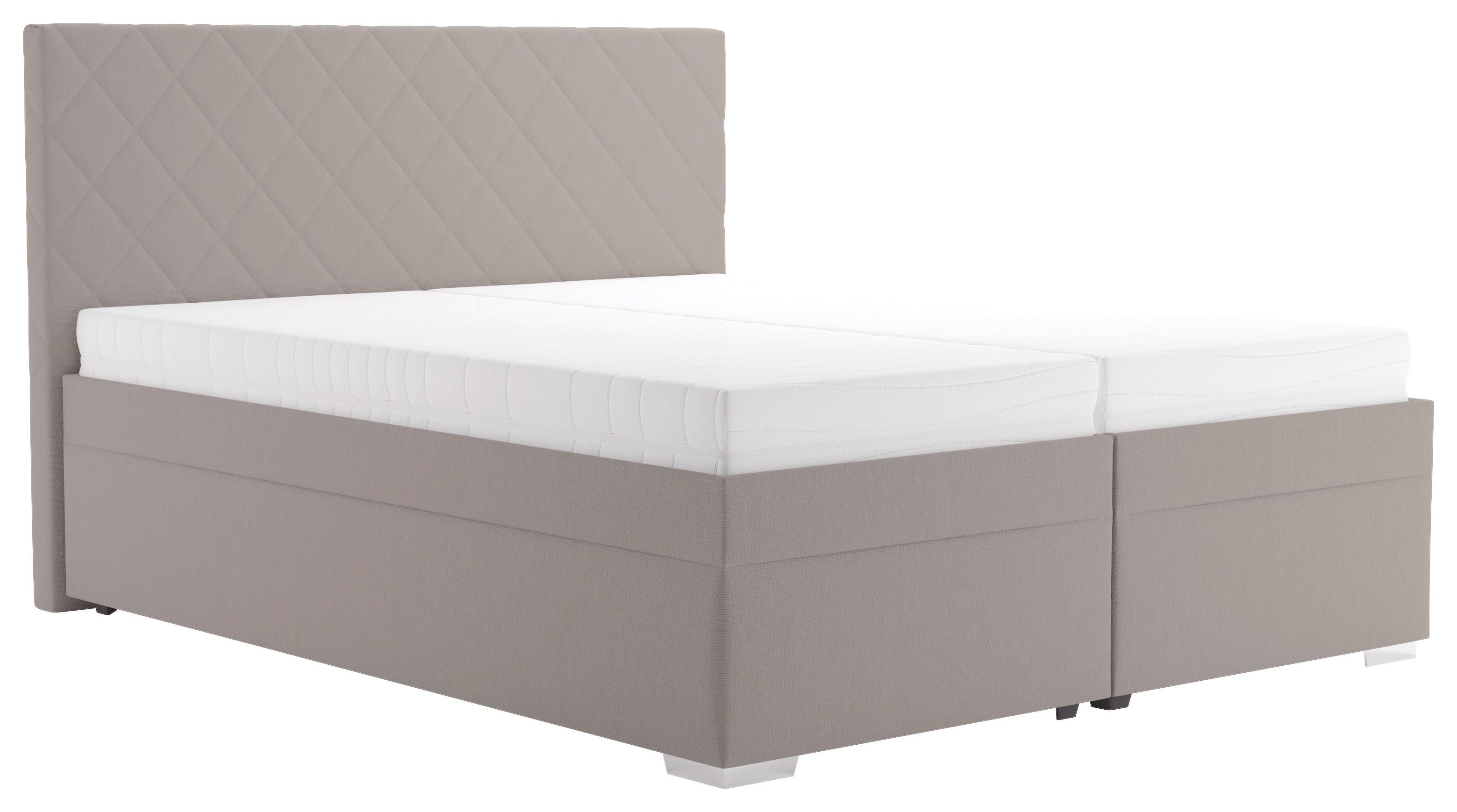 Čalouněná postel KLARA 180x200cm, cappuccino - cappuccino, Moderní, dřevo/textil (180/200cm)
