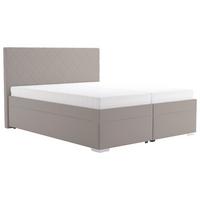 Čalouněná postel KLARA 180x200cm, cappuccino - cappuccino, Moderní, dřevo/textil (180/200cm)