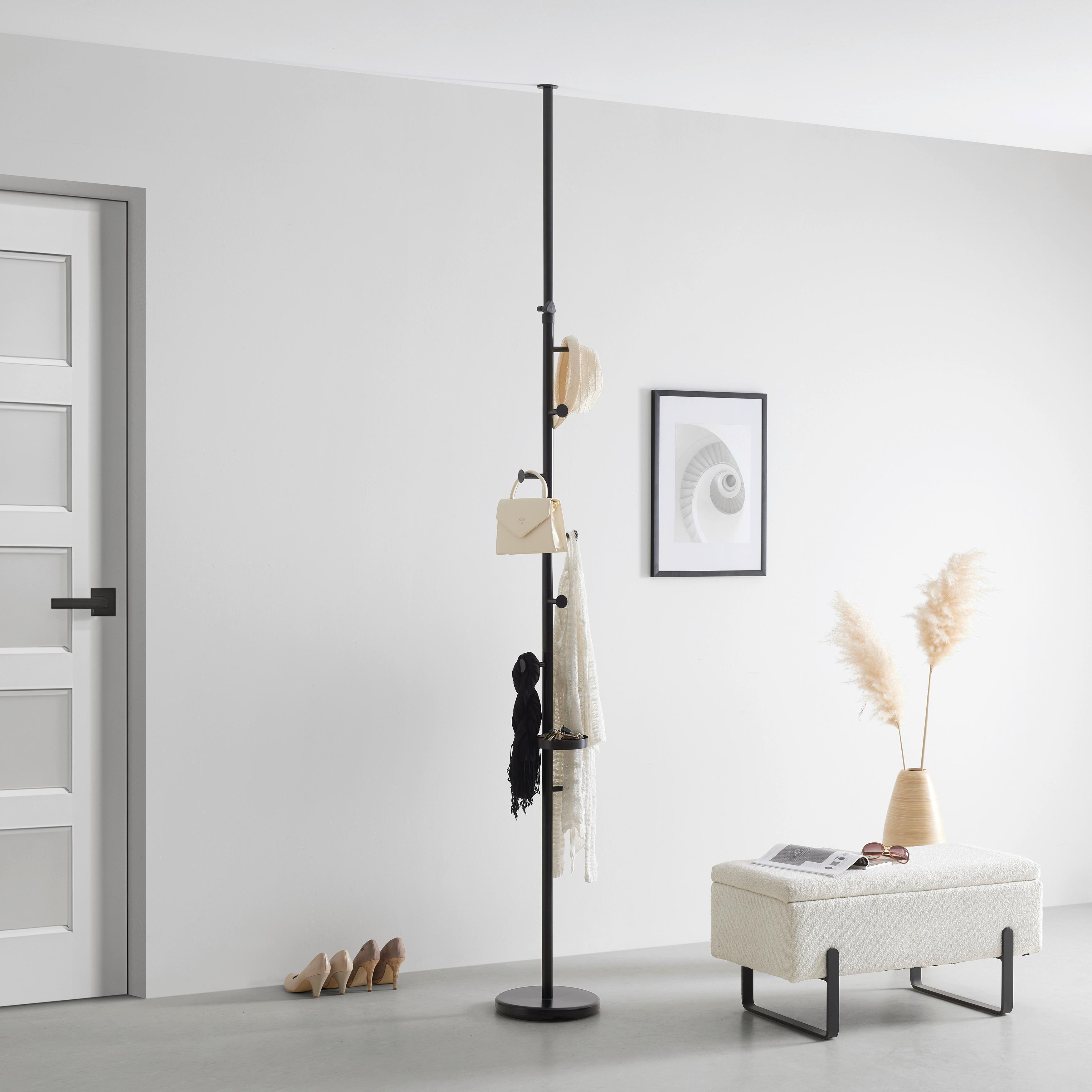 ŠATNÍ STOJAN SCOPO-EXKLUSIV- - černá, Moderní, kov (30/200-260/30cm) - Mömax