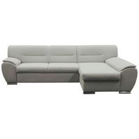 Veratti New Beige Inkl. Schlaffunktion Ottomane Rechts - Beige/Silberfarben, Design, Textil (281/167cm) - MID.YOU