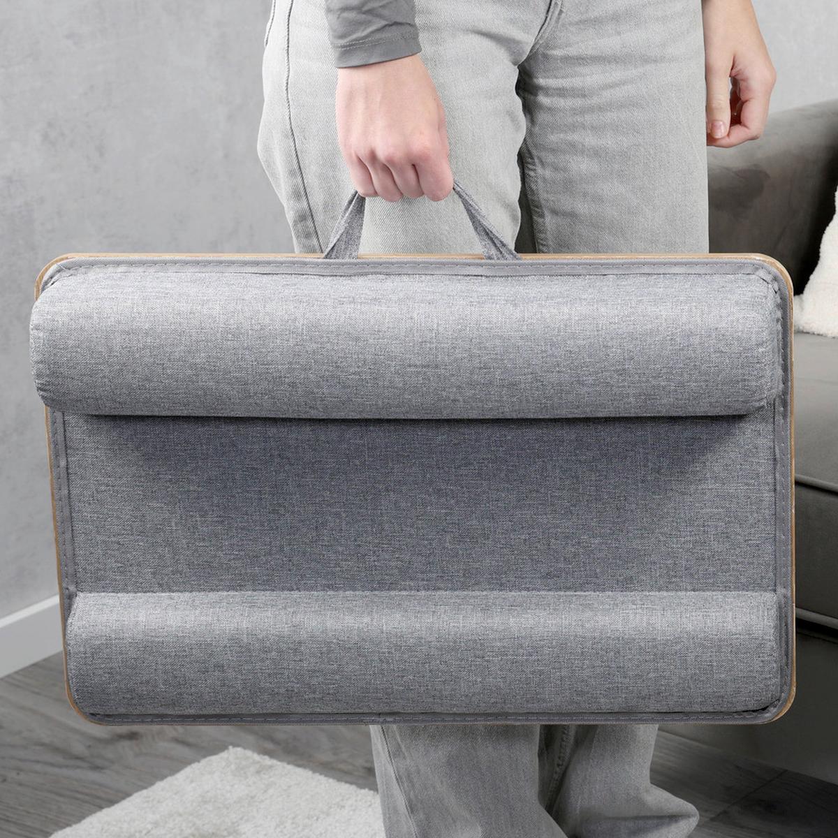 LAPTOPUNTERLAGE Kunststoff/Holzwerkstoff - Hellbraun/Grau, Basics, Holzwerkstoff/Kunststoff (55,5cm) - Kesper