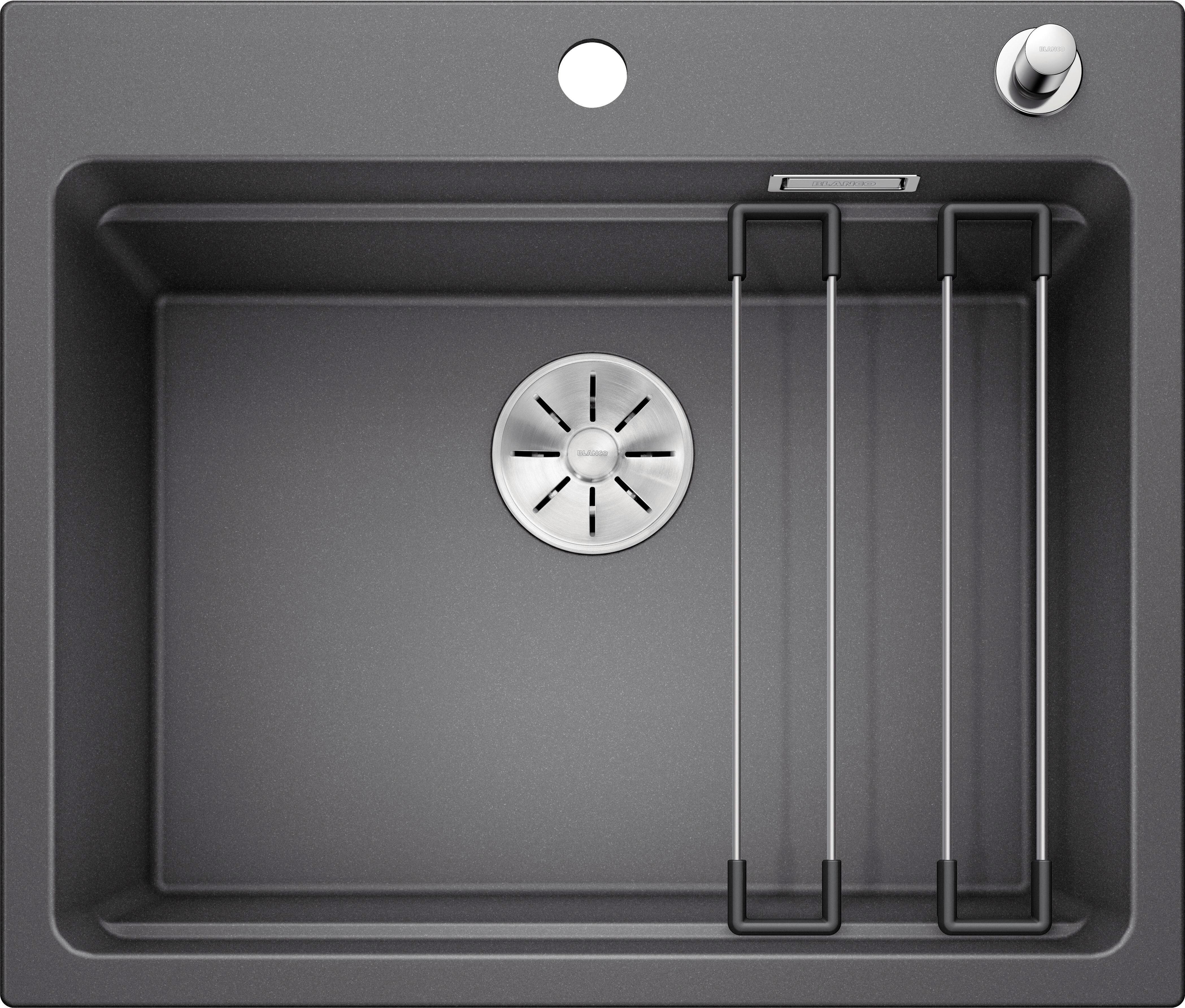 Spüle Etagon 6 Silgranit Bxt: 66x51 cm - Anthrazit, MODERN, Stein (60/22/51cm) - Blanco