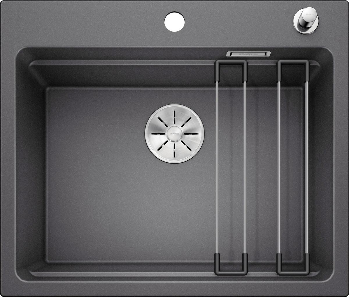 Spüle Etagon 6 Silgranit Bxt: 66x51 cm - Anthrazit, MODERN, Stein (60/22/51cm) - Blanco