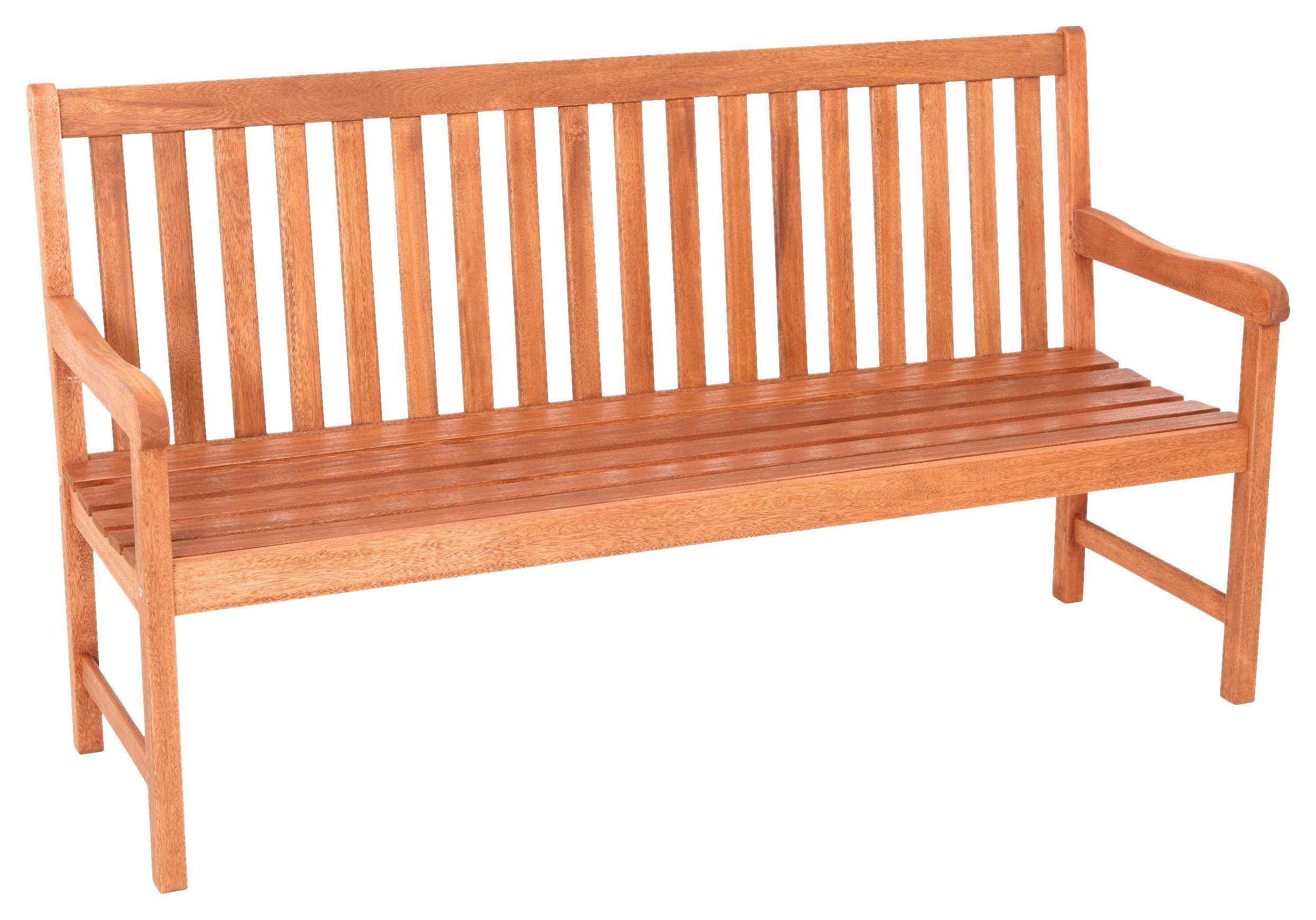Gartenbank Echtholz 3-Sitzer Santos mit Rückenlehne - Naturfarben, Basics, Holz (157/89/58cm) - Ambia Garden
