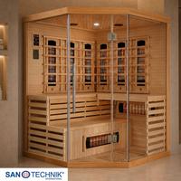 Infrarotkabine 4 Personen BHT: 150x200x150 cm Deluxe - Braun, MODERN, Holz (150/200/150cm) - Sanotechnik