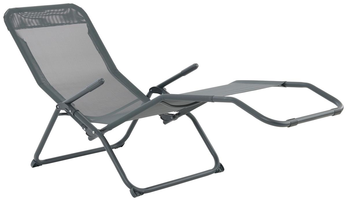 Bäderliege Sophie Aus Kunststoff/stahl, Klappbar - Grau, KONVENTIONELL, Kunststoff/Textil (145/98/59cm) - Ondega