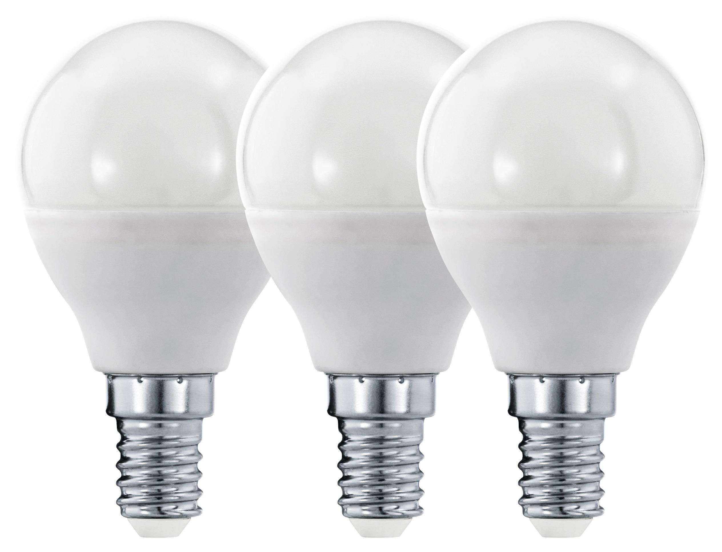 LED-Leuchtmittel 3er Pack E14, 470lm - Weiß, MODERN, Kunststoff (8cm)