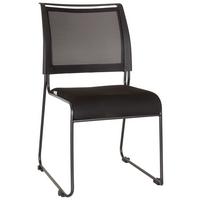 Besucherstuhl Padua V Schwarz - Schwarz, MODERN, Textil/Metall (48/87/61cm) - MID.YOU