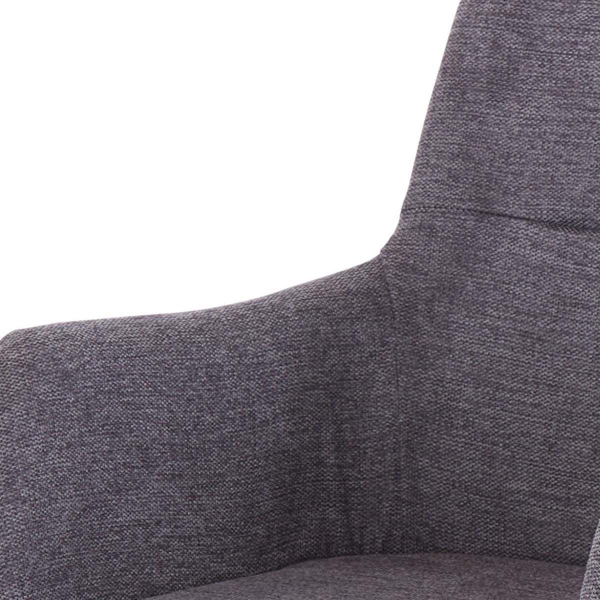 Armlehnstuhl Ankara S Anthrazit Gepolstert - Anthrazit/Schwarz, KONVENTIONELL, Textil/Metall (58/89/62cm)
