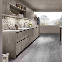 Einbauküche Eiche Bergamo Nb. Planbar In Eiche Bergamo Nb. - Eichefarben, MODERN, Holzwerkstoff - Vertico
