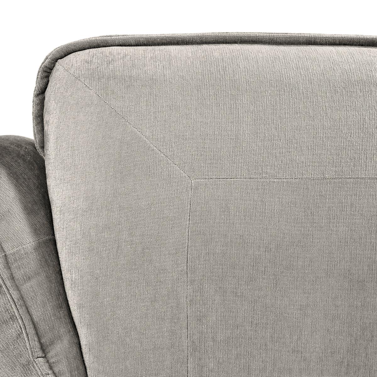 Ecksofa Fluffy Silberfarben S: 184x269 Cm - Silberfarben/Schwarz, MODERN, Textil (184/269cm) - Trendmanufaktur