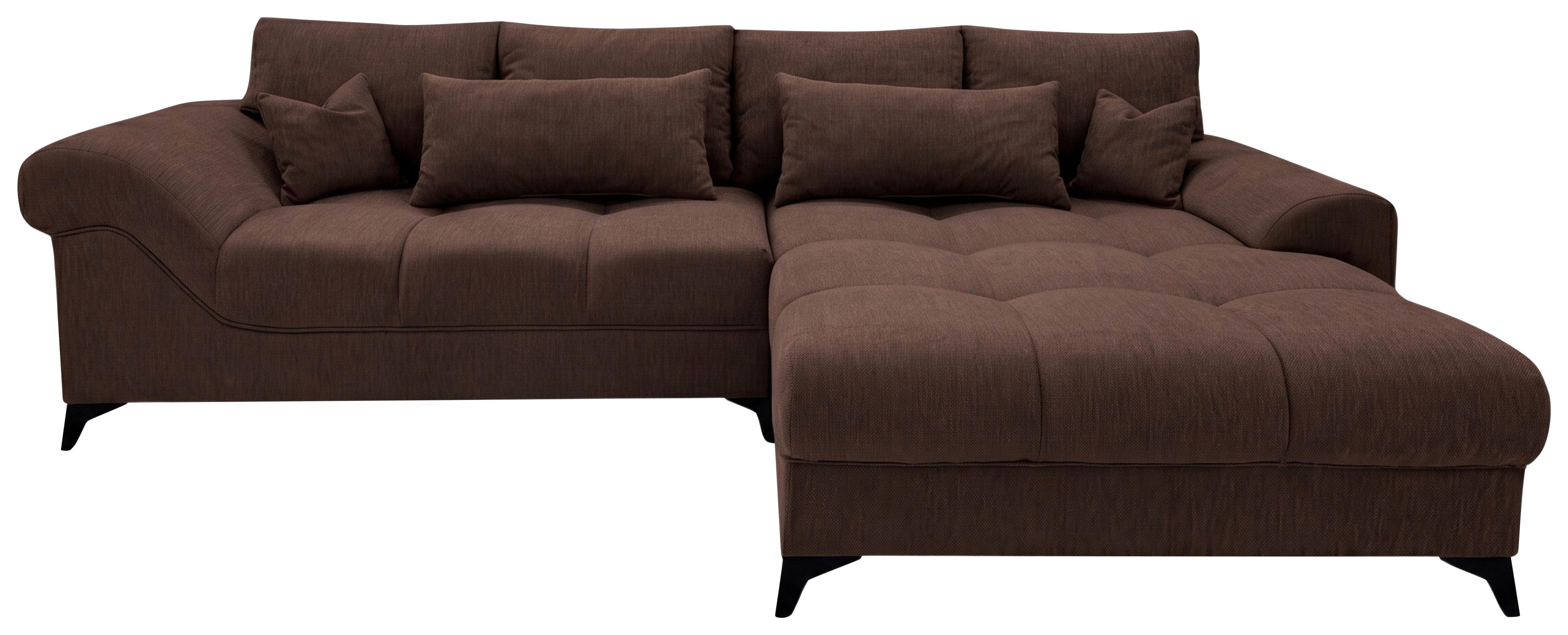 Rohová sedačka NOAH, obojstranná, červenohnedá - červenohnedá/čierna, Modern, kompozitné drevo/textil (295/195cm) - Mömax