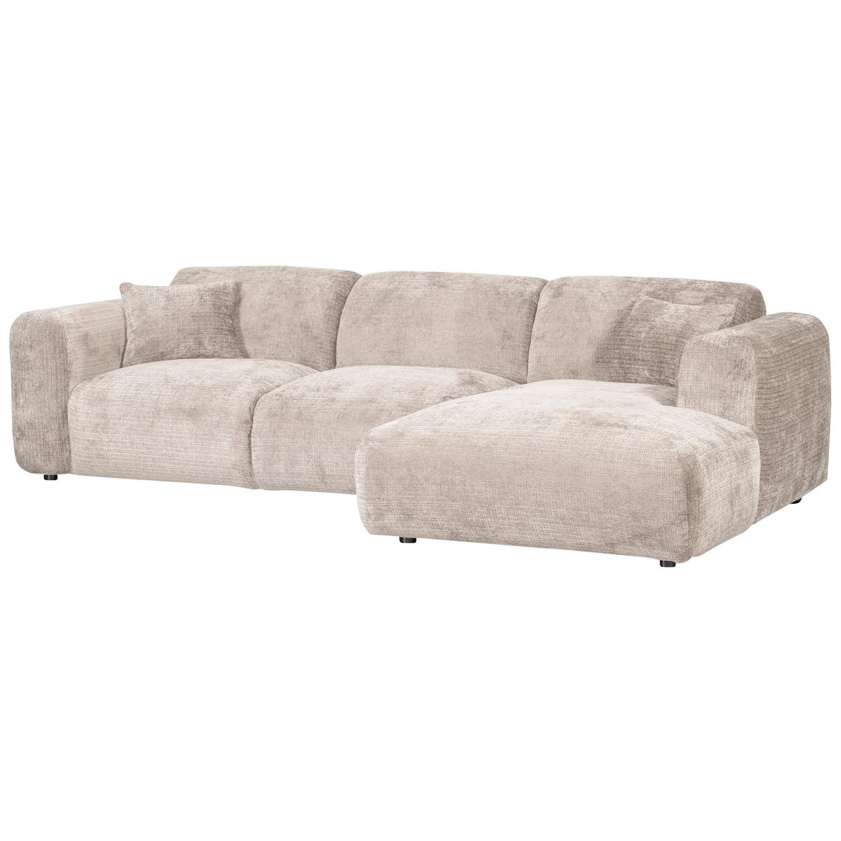 ECKSOFA Cloud Naturfarben S: 280x165cm - Schwarz/Naturfarben, Design, Textil (280/165cm) - Livetastic