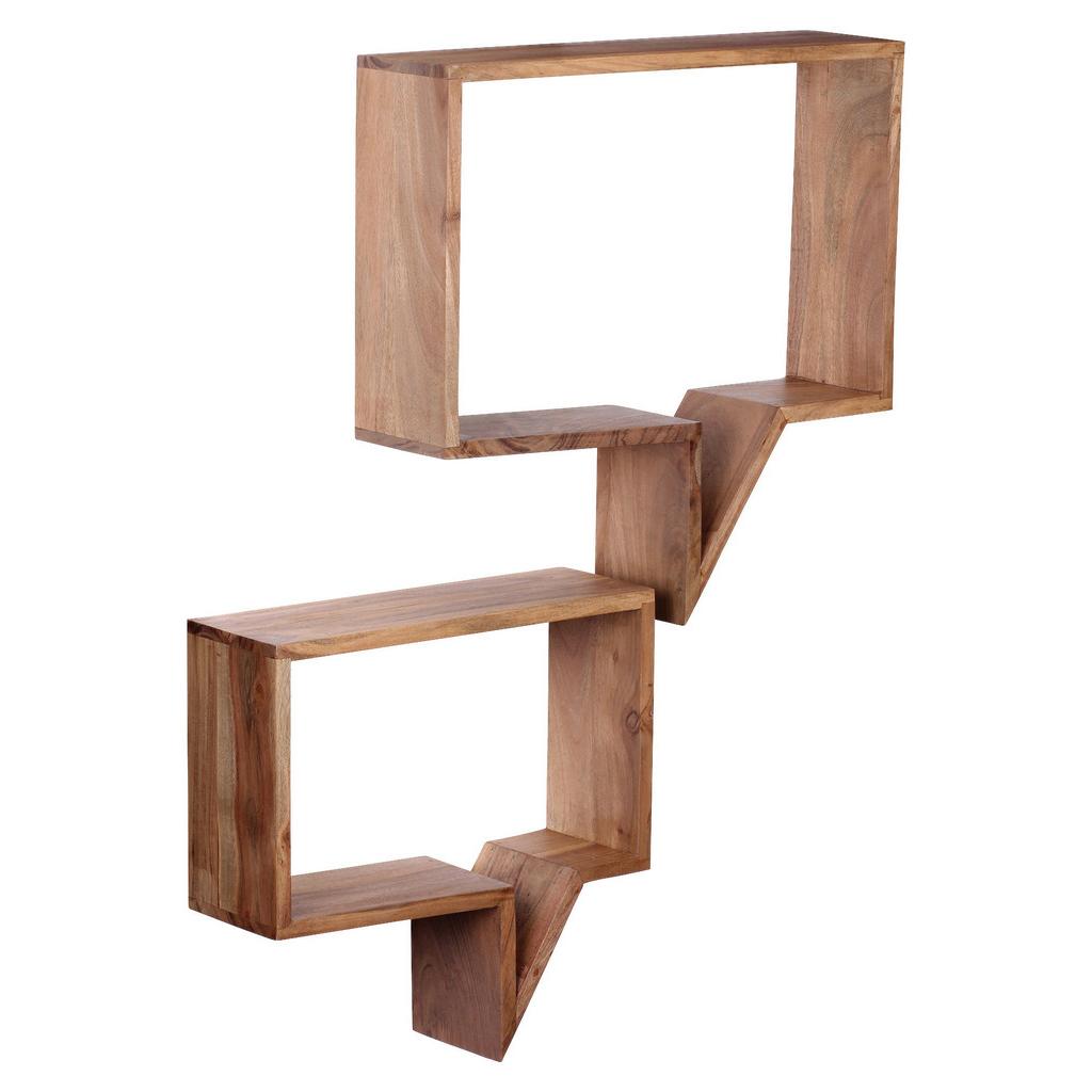 Wandregal-Set Mumbai B 50 cm Akazienholz