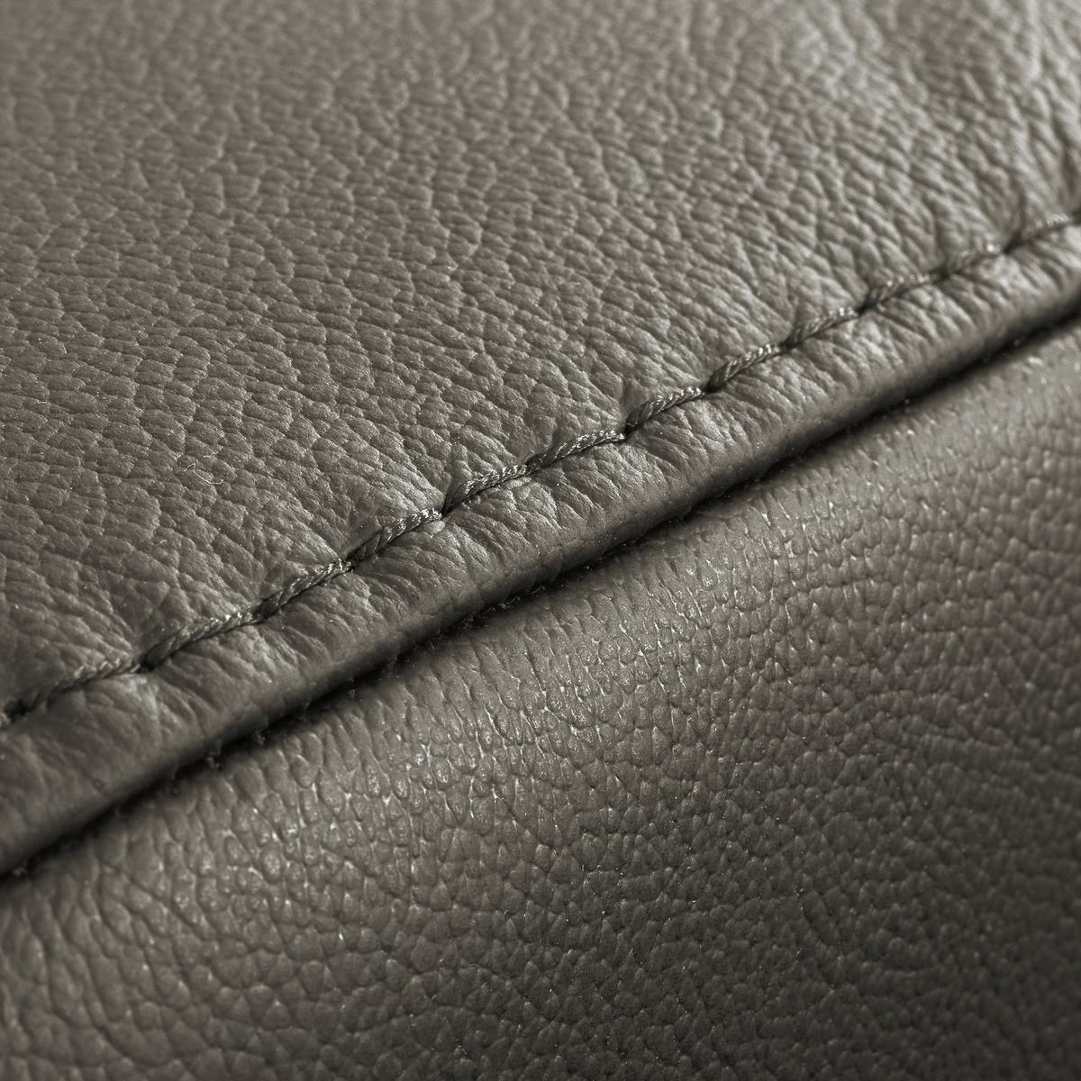 Ecksofa Torino Teilleder Schlammfarben 173x247 - Schlammfarben/Schwarz, Design, Leder/Textil (173/247cm) - Livetastic