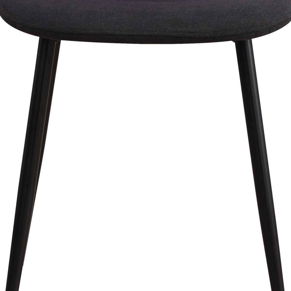 Stuhl Lola Schwarz Lola - Schwarz, Basics, Textil/Metall (43/85/54cm) - P & B