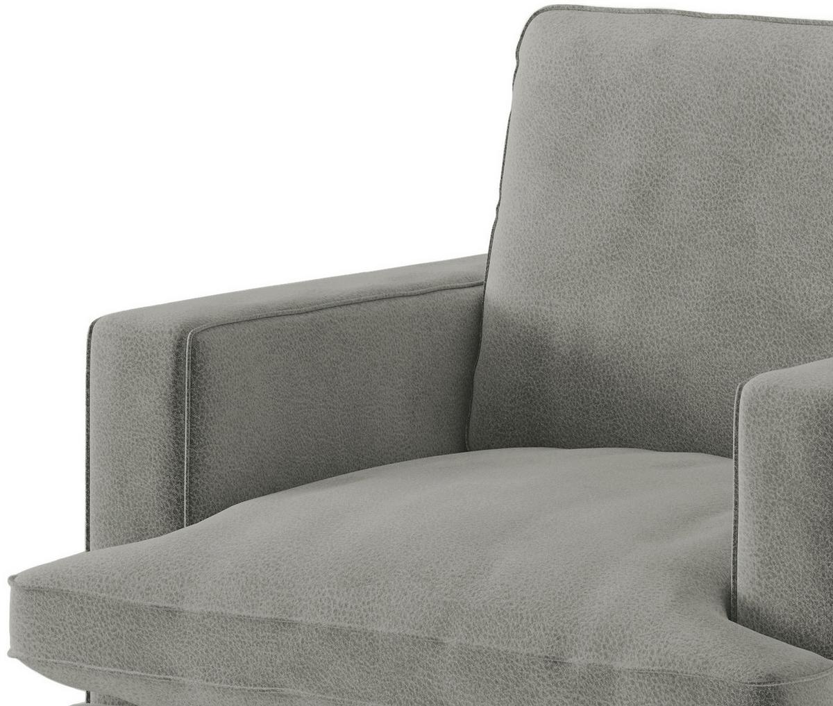 Sitzgarnitur Bali - Schwarz/Grau, Design, Textil (202/250cm) - Livetastic