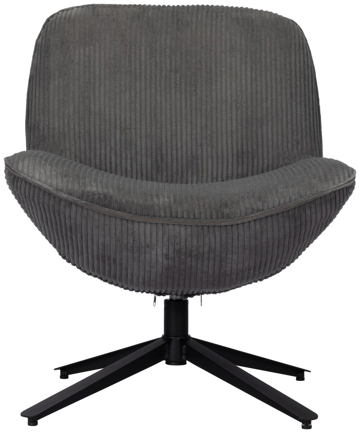 Relaxsessel Maro Grau B: 66 Cm - Schwarz/Grau, Basics, Textil/Metall (66/76/75cm) - Livetastic