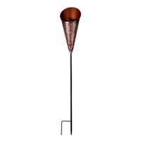 SOLARLEUCHTE 5296147 TORCH - Schwarz/Kupferfarben, Basics, Kunststoff/Metall (15/12.5/96cm) - Näve