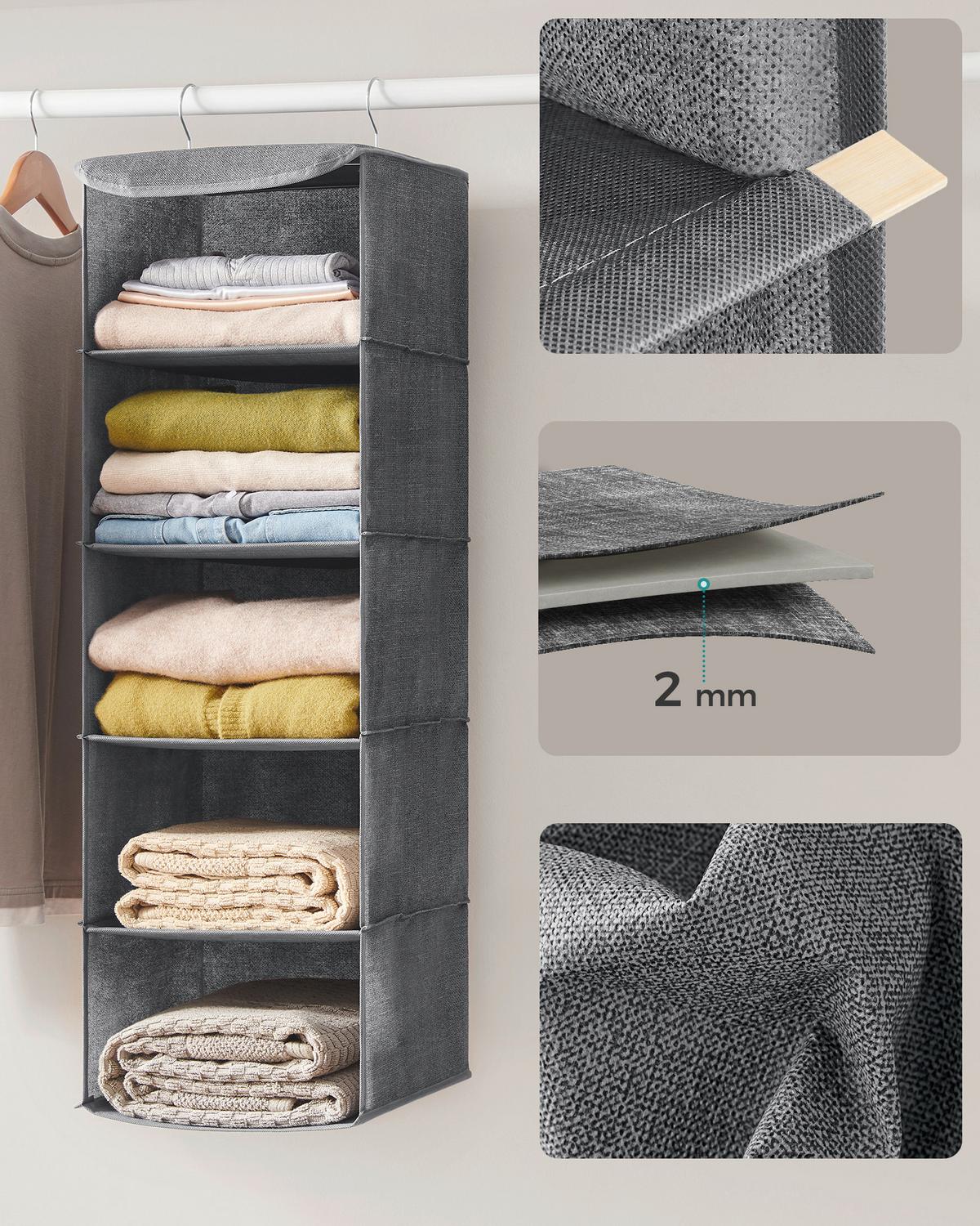 Organizer Grau BxHxT: 30x90x30 cm - Grau, Basics, Karton/Holz (30/90/30cm)