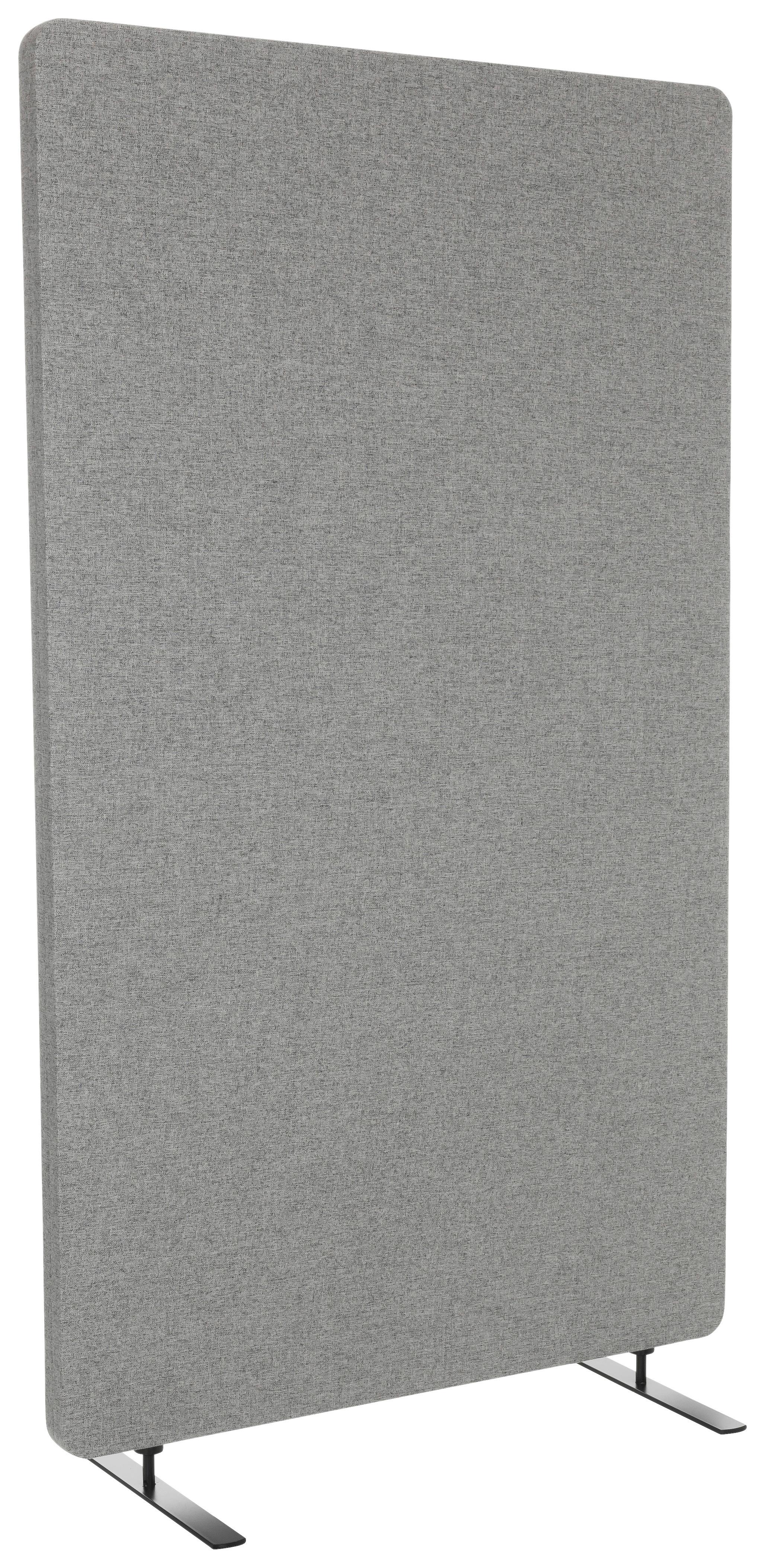 Trennwand Flexmiut Stand - Hellgrau, Basics, Kunststoff/Textil (80/142/35cm) - MID.YOU