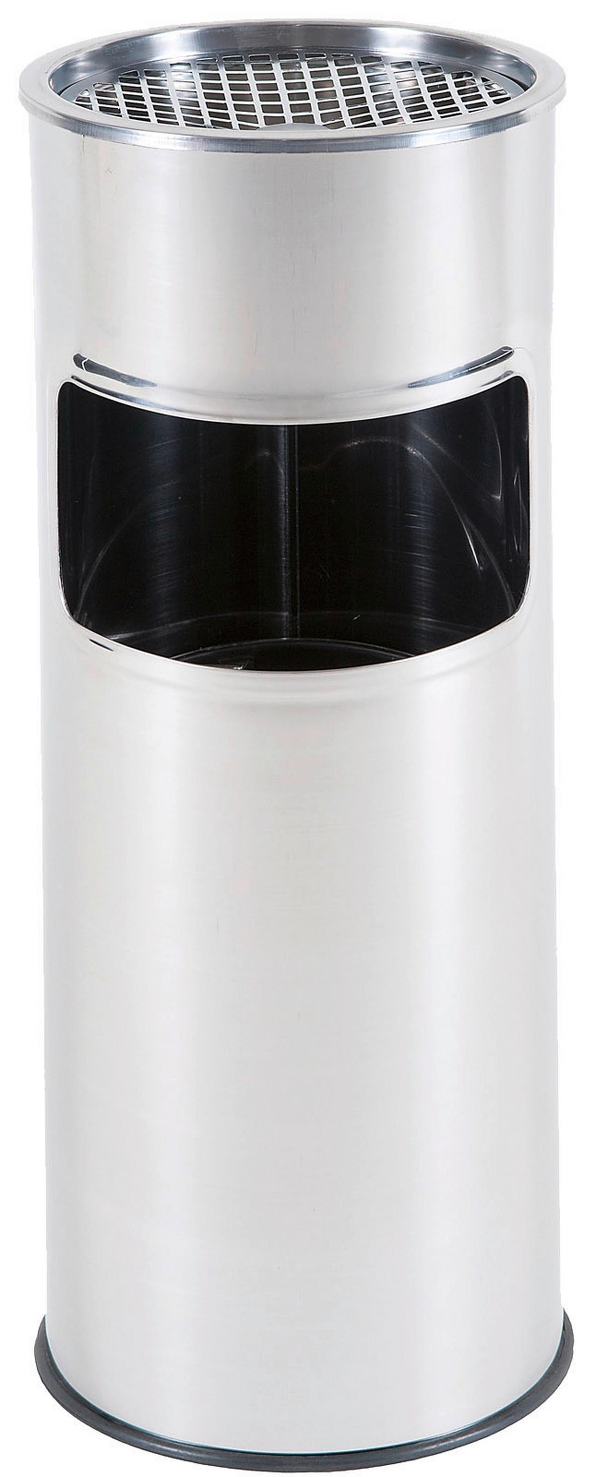 Standascher Aschenbecher - Silberfarben, Basics, Metall (24/24/60,5cm)