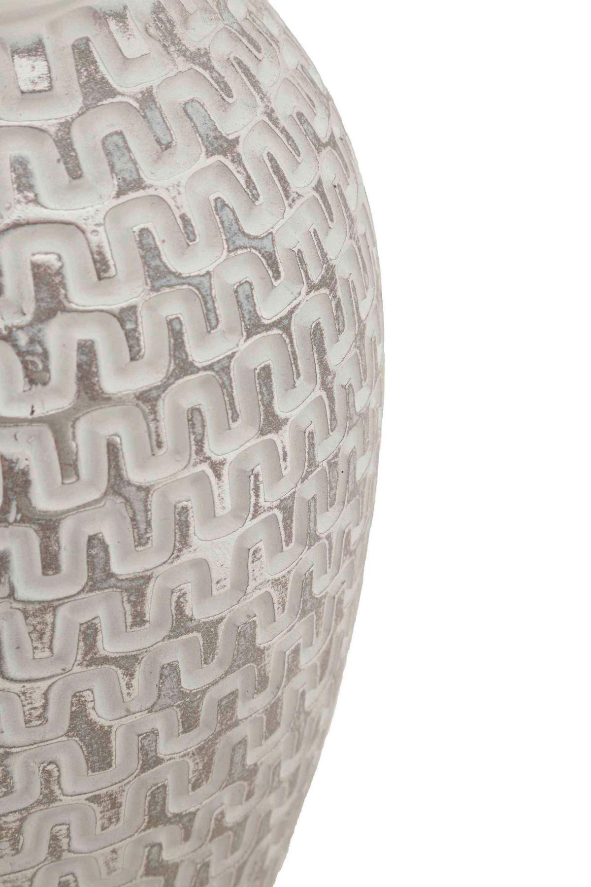 Vase Wave Weiß, Goldfarben B: 19,5 cm - Goldfarben/Weiß, Basics, Kunststoff (19.5/34  /19.5cm)