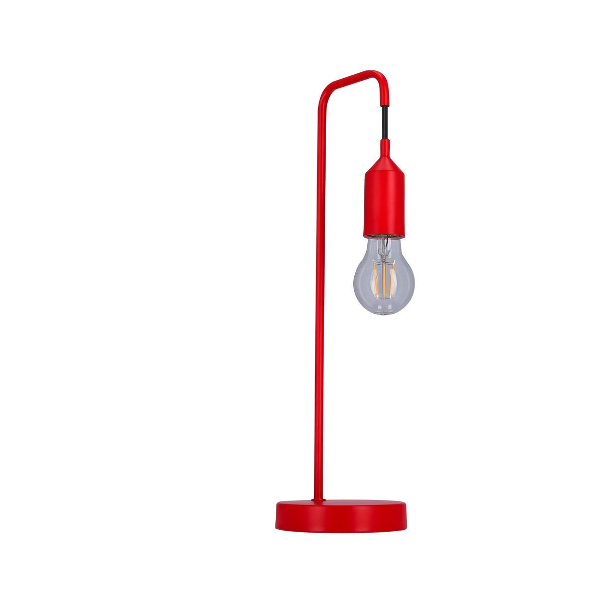 Tischleuchte 50501195 Laren - Rot, Trend, Textil/Metall (15/13/46cm)