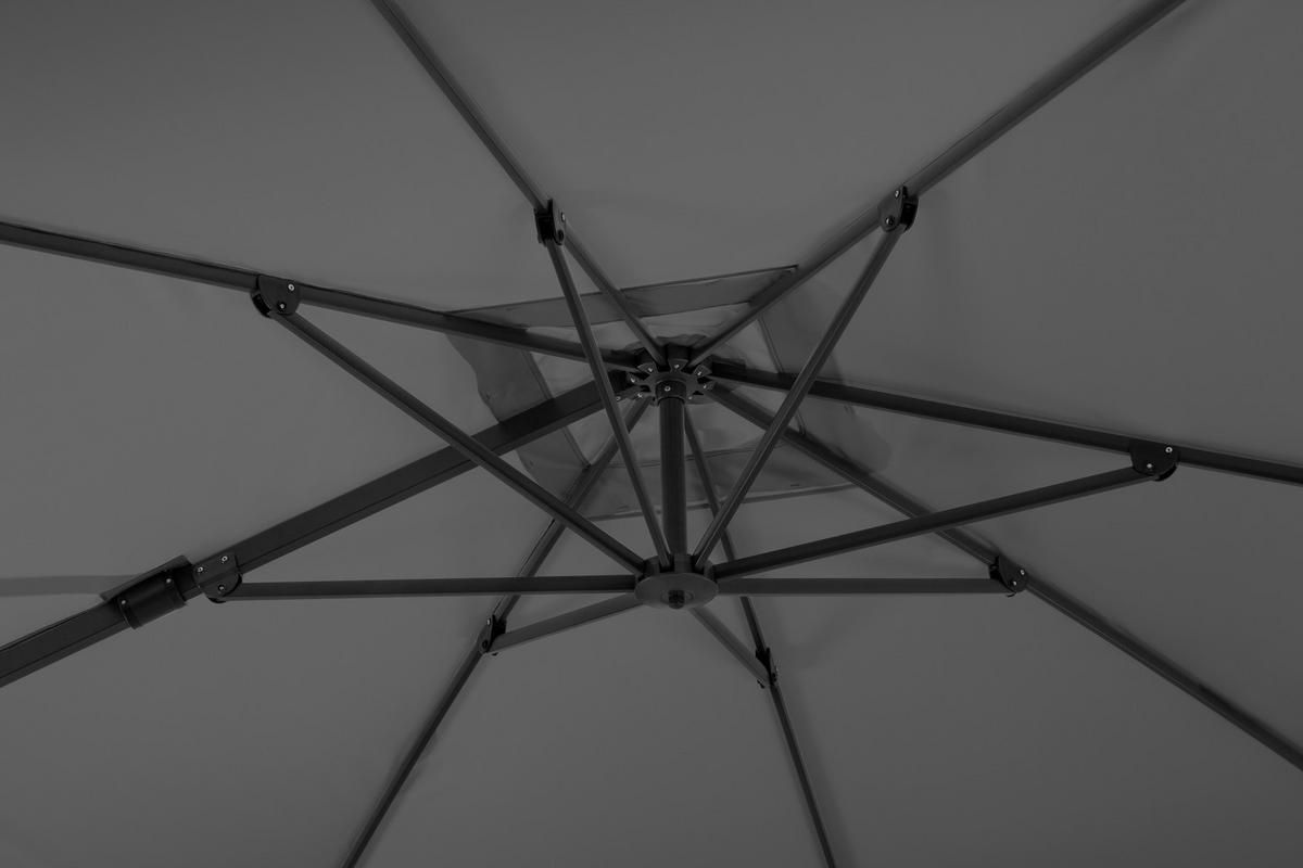 Ampelschirm Rhodos Twist BxHxT: 322x276x350 cm Anthrazit - Anthrazit, Basics, Textil/Metall (322/276/350x260cm) - Schneider