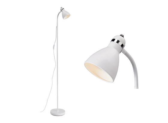 Stojacia Lampa Mauro - biela, Moderný, kov (19/145cm) - Modern Living Stojacia Lampa Mauro - biela, Moderný, kov (19/145cm) - Modern Living