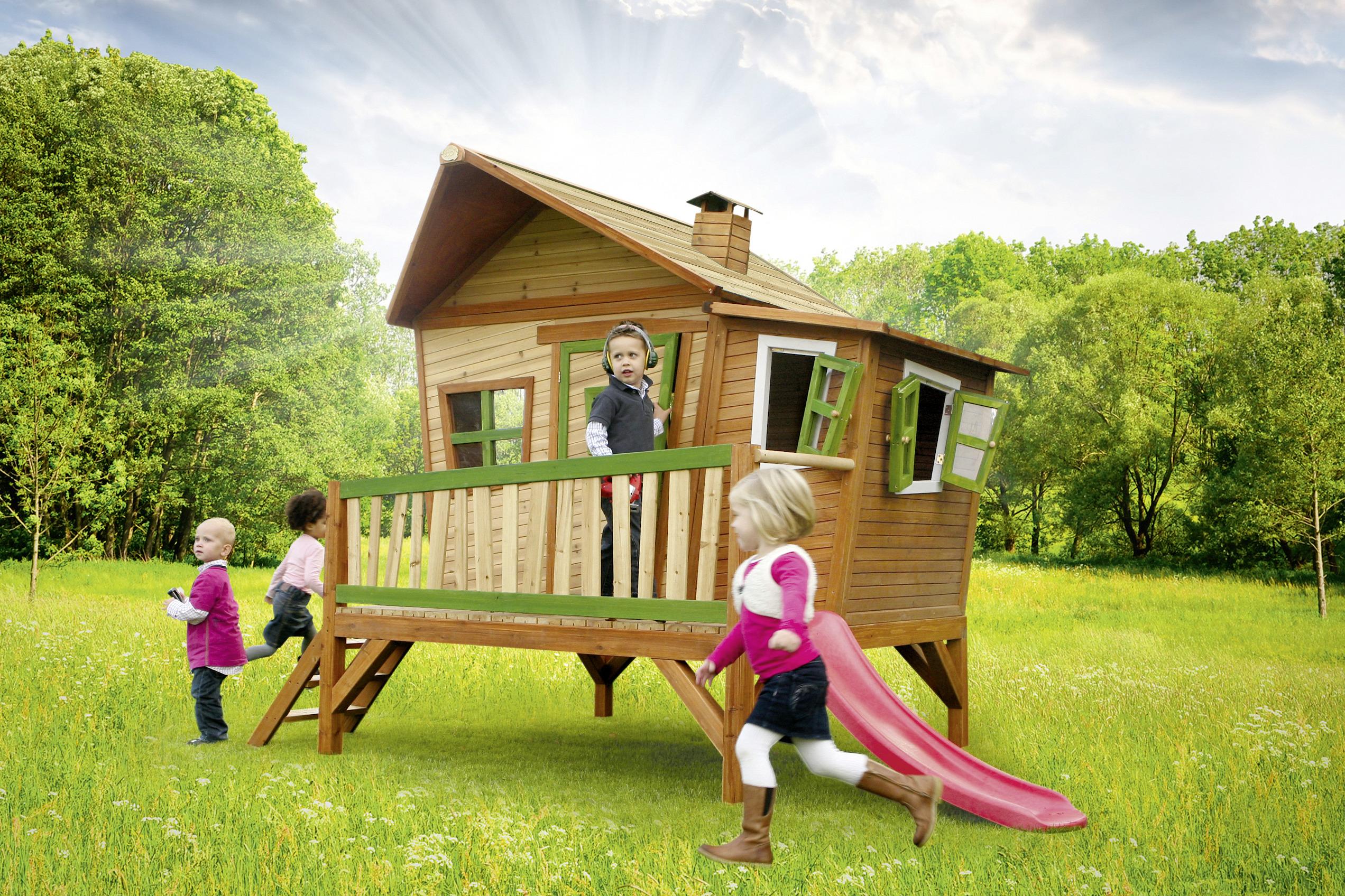 Dětský Domek Na Hraní Emma - hnědá, dřevo (345/229/180cm)
